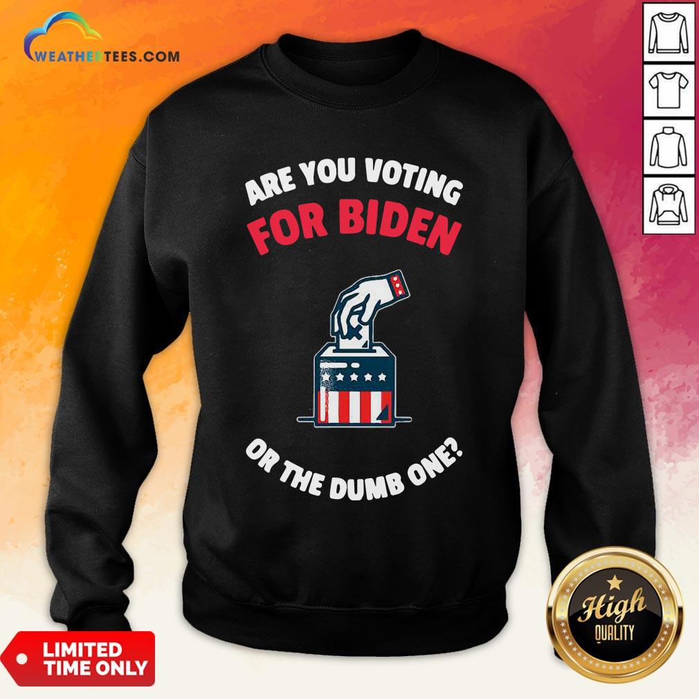 Which Are You Voting For Biden Or The Dumb One American Flag Election Shirt - Image 3