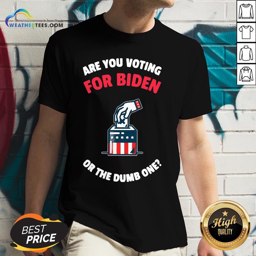 Which Are You Voting For Biden Or The Dumb One American Flag Election Shirt - Image 4