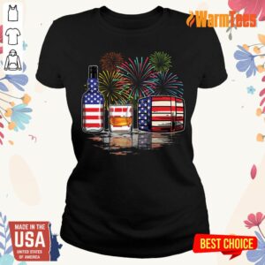 Alternative view of Whisky USA Flag Firework Shirt