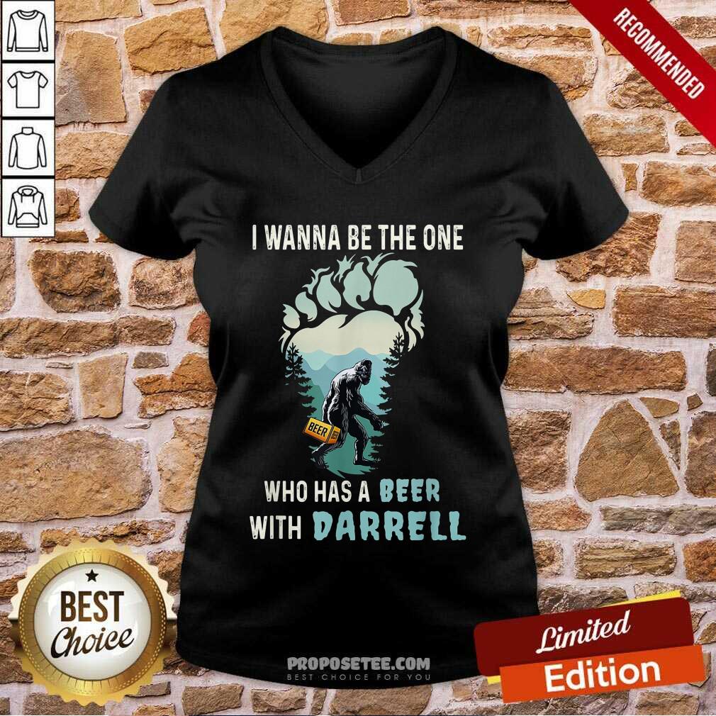 Who Has A Beer With Darrell Shirt - Image 3