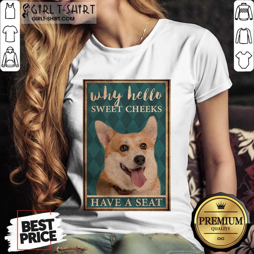 Why Hello Sweet Cheeks Coggy Dog Shirt - Image 2