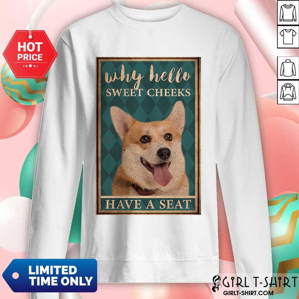 Why Hello Sweet Cheeks Coggy Dog Shirt - Image 4