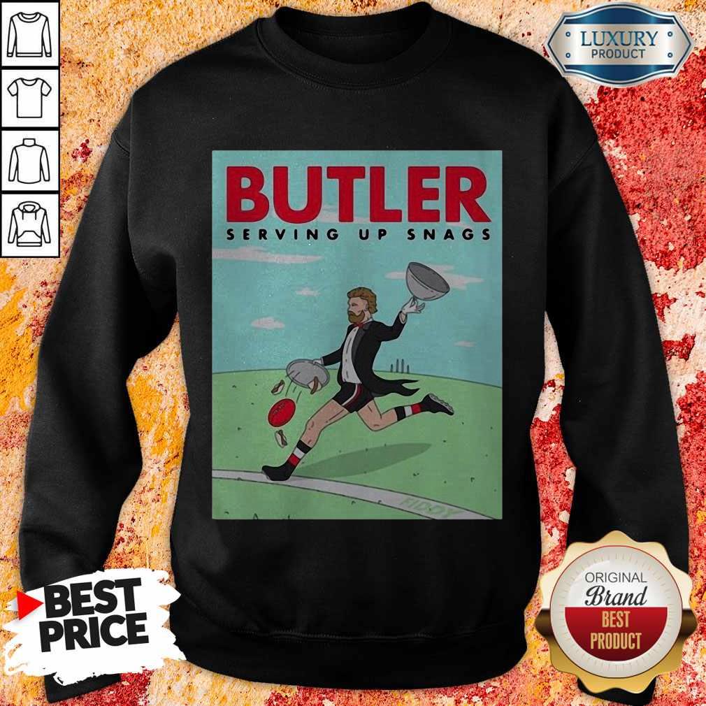 Wicked I Love Butler Serving Up Snags Shirt - Image 4