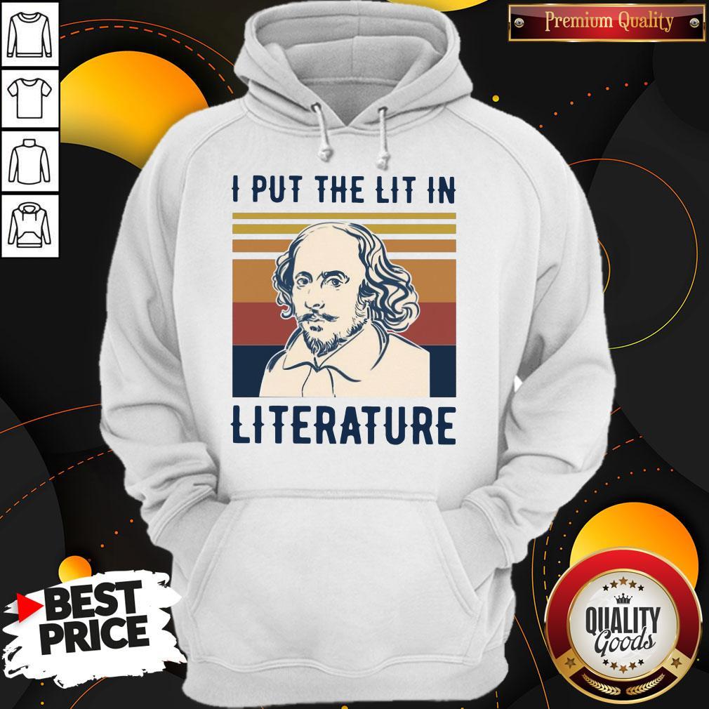 William Shakespeare I Put The Lit In Literature Vintage Shirt - Image 2