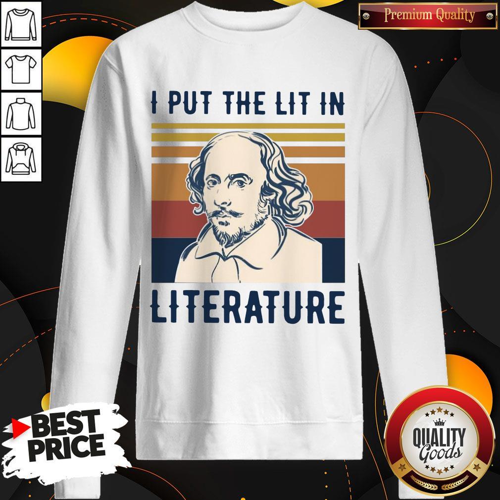 William Shakespeare I Put The Lit In Literature Vintage Shirt - Image 5