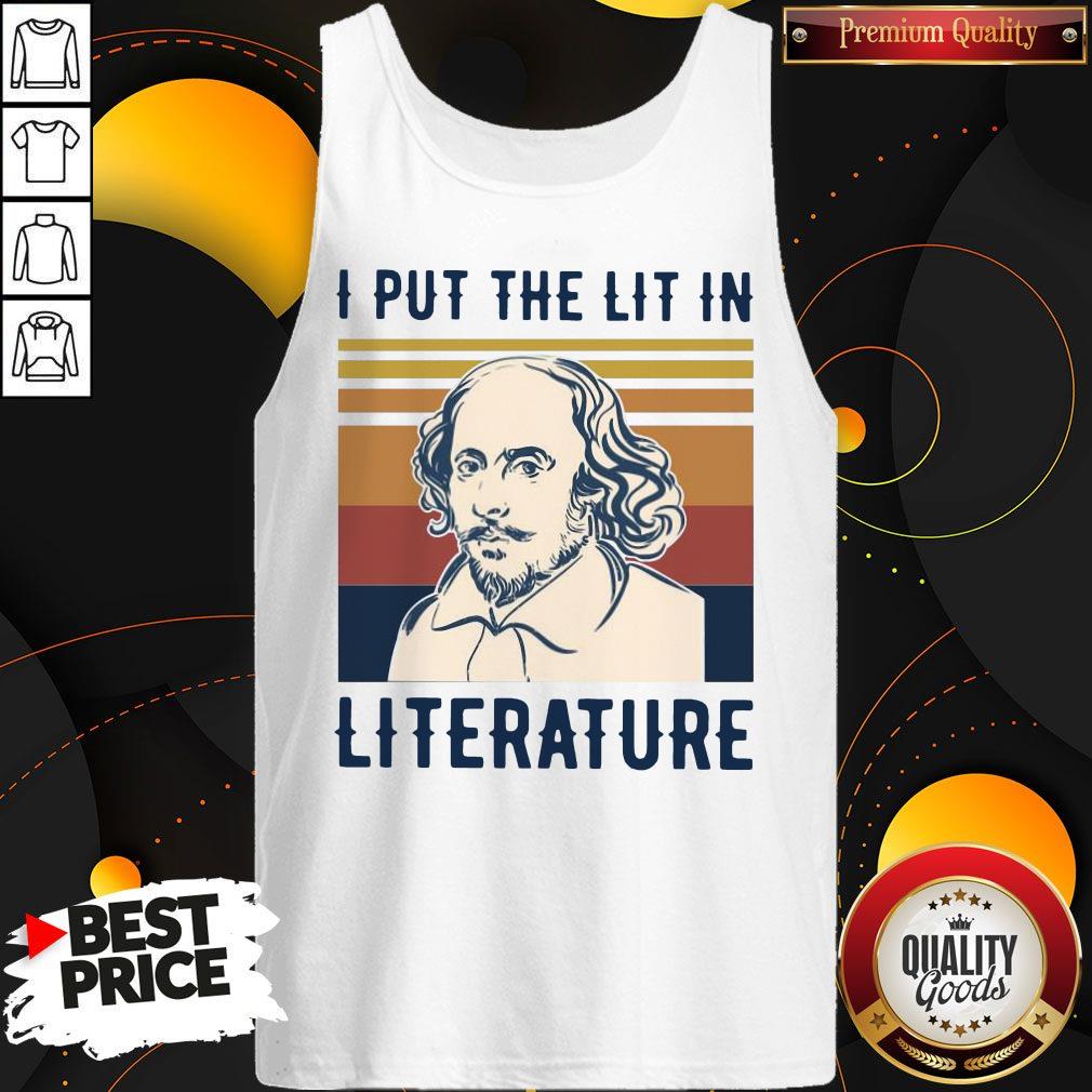 William Shakespeare I Put The Lit In Literature Vintage Shirt - Image 4