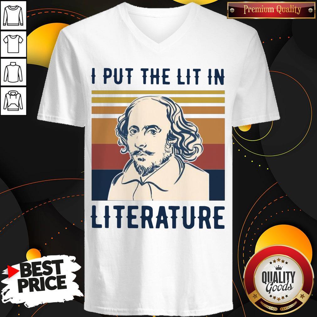 William Shakespeare I Put The Lit In Literature Vintage Shirt - Image 3