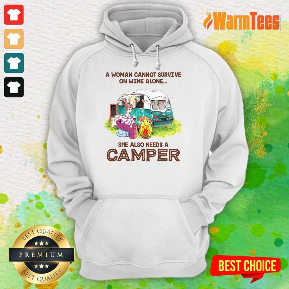 Wine Alone She Also Needs A Camper Shirt - Image 4