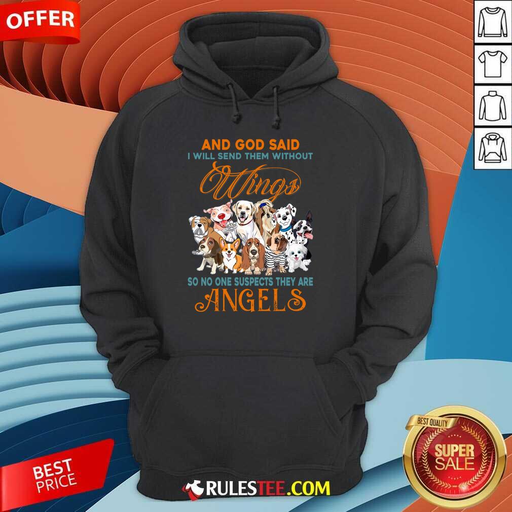 Wings Dog And God Said Angels Shirt - Image 4