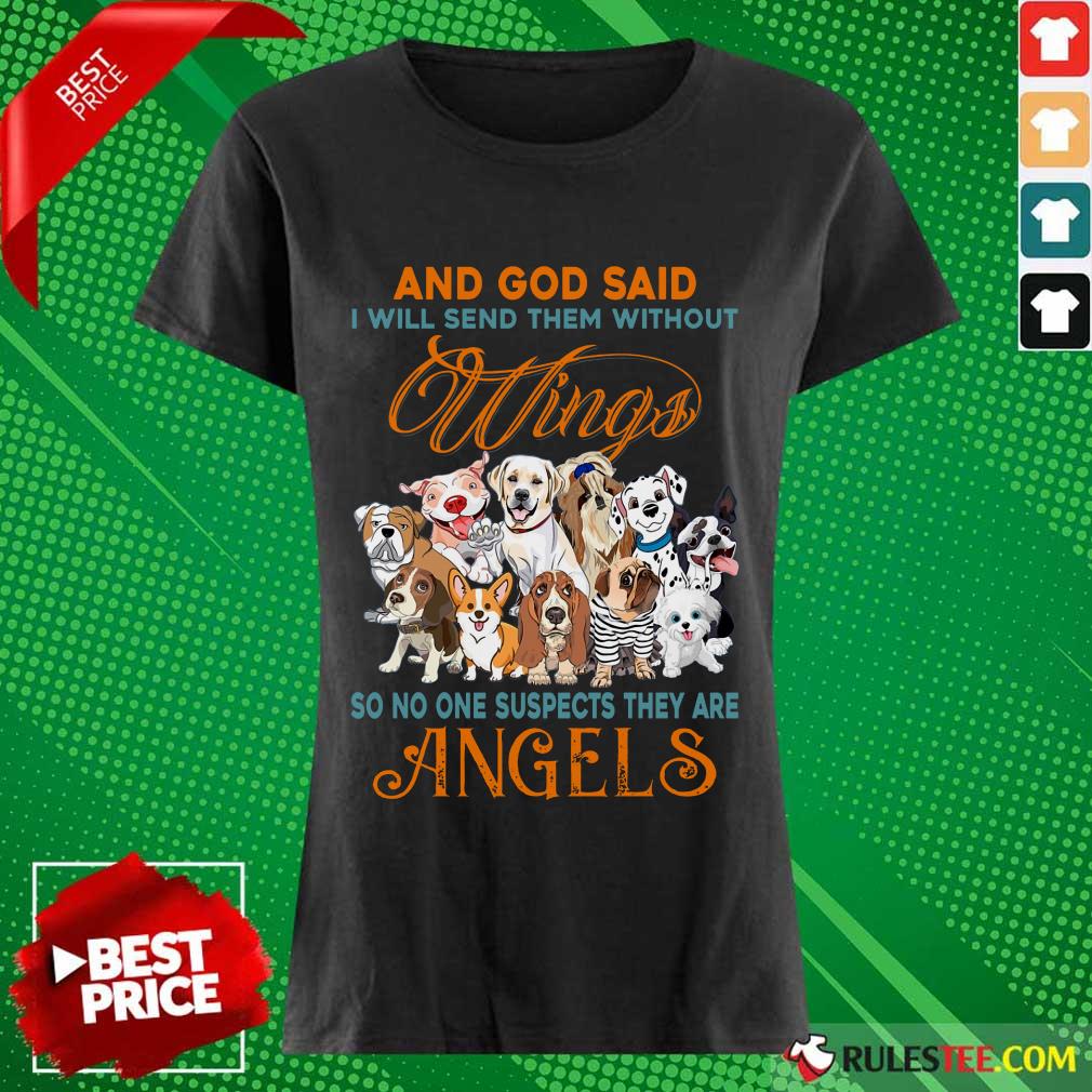 Wings Dog And God Said Angels Shirt - Image 3