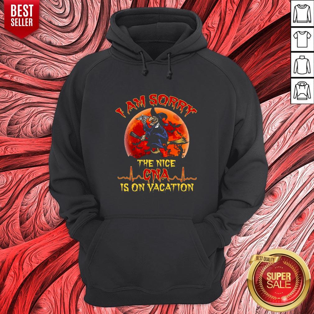 Witch I Am Sorry The Nice CNA Is On Vacation Moon Halloween Shirt - Image 3