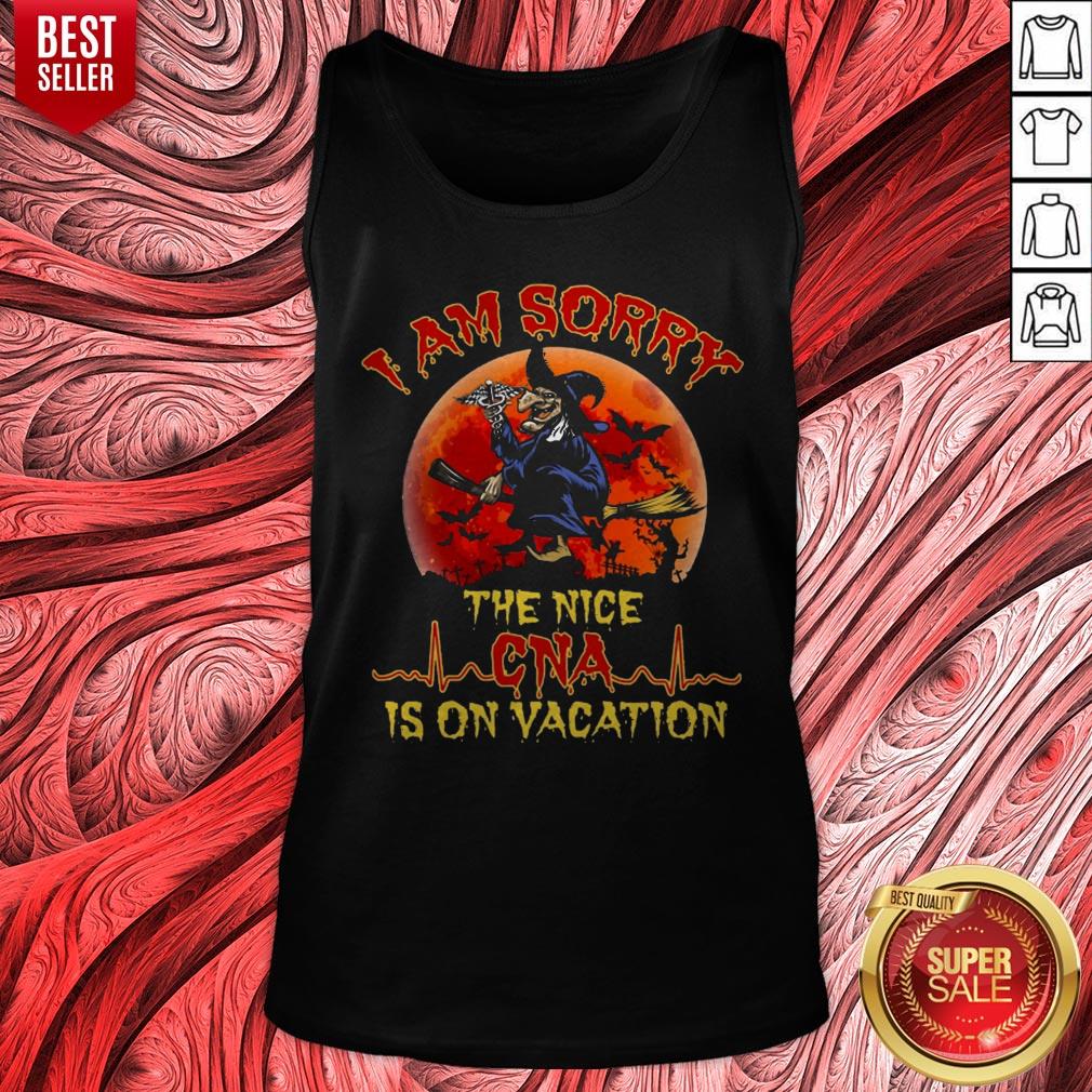 Witch I Am Sorry The Nice CNA Is On Vacation Moon Halloween Shirt - Image 5