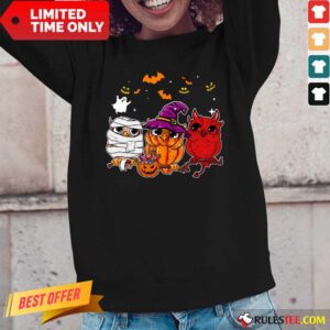 Alternative view of Witch Owl Scary And Cute Halloween Shirt