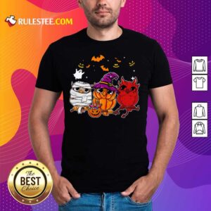 Witch Owl Scary And Cute Halloween Shirt