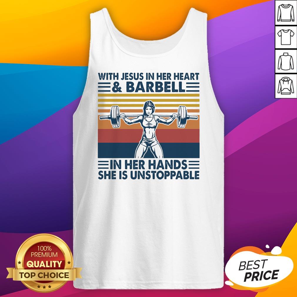With Jesus In Her Heart & Barball In Her Hands She Is Unstoppable Shirt - Image 5