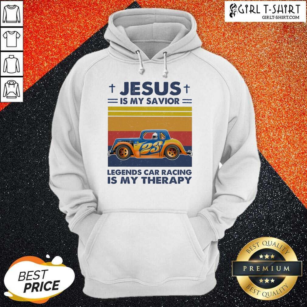 Wonder Jesus Is My Savior Legends Car Racing Is My Therapy Vintage Shirt - Image 5