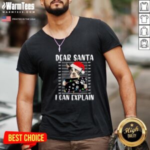 Alternative view of Wonderful Boston Terrier Dear Santa I Can Explain Christmas Sweater Shirt
