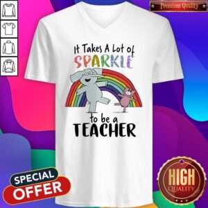 Alternative view of Wonderful Elephant And Pig It Takes A Lot Of Sparkle To Be A Teacher Shirt
