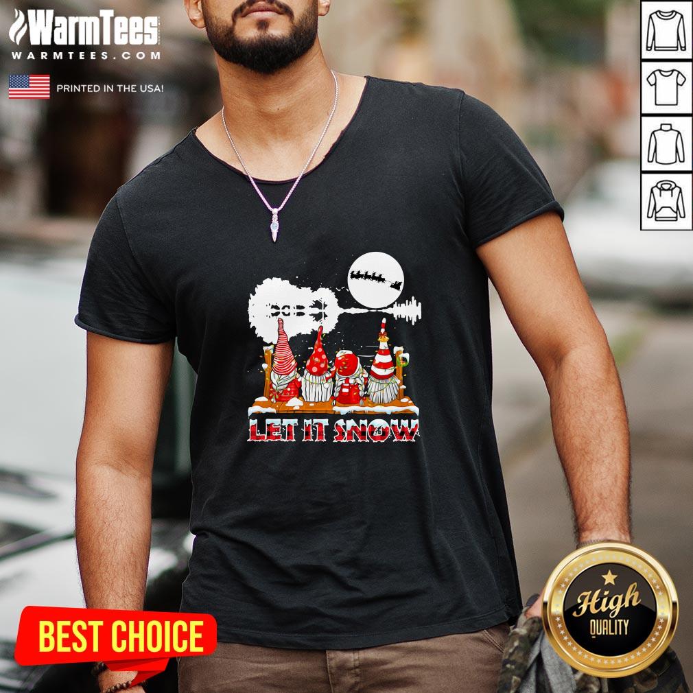 Wonderful Gnomies Let Is Snow Christmas Shirt - Image 2