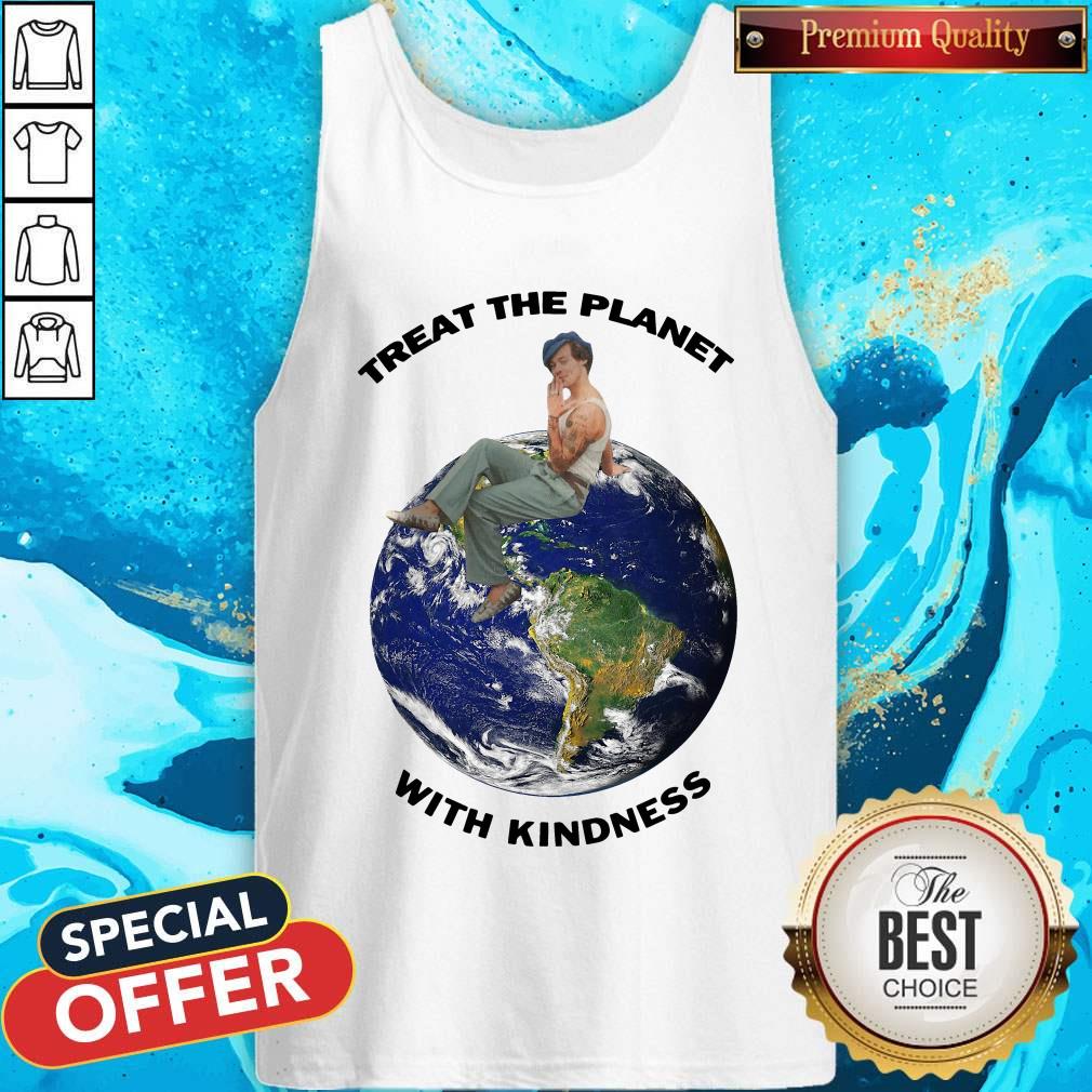 Wonderful Harry Styles Treat The Planet With Kindness Shirt - Image 3