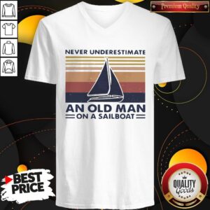 Alternative view of Wonderful Never Underestimate An Old Man With On A Sailboat Vintage Shirt