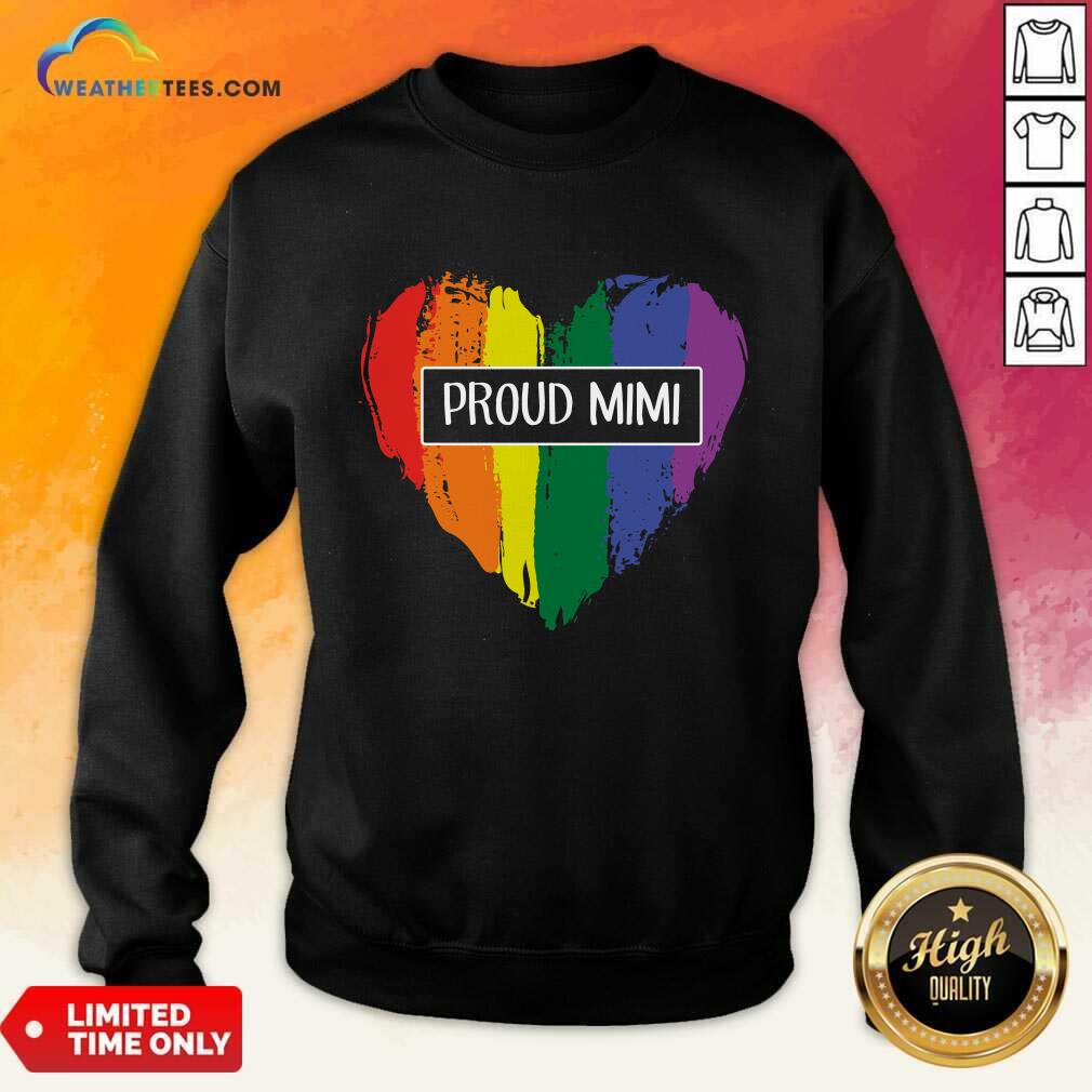 Wonderful Proud Mimi Rainbow Heart 6 Shirt - Image 2