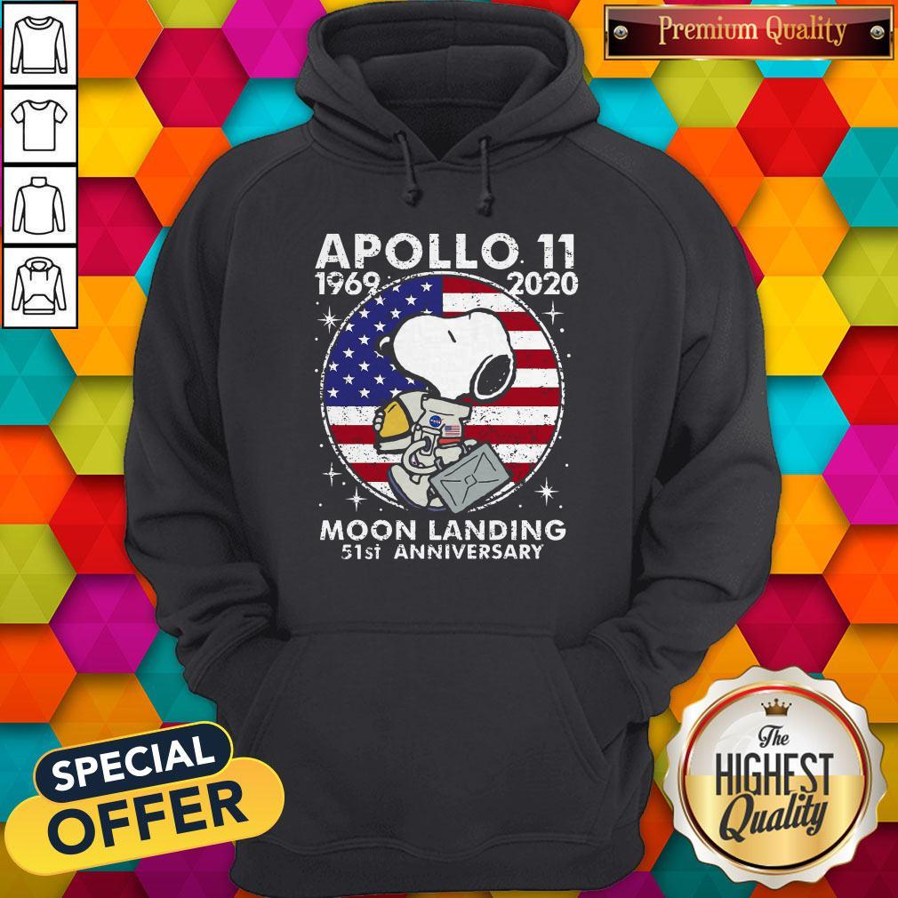 Wonderful Snoopy American Flag Apollo 11 1969 2020 Moon Landing 51st Anniversary Shirt - Image 5
