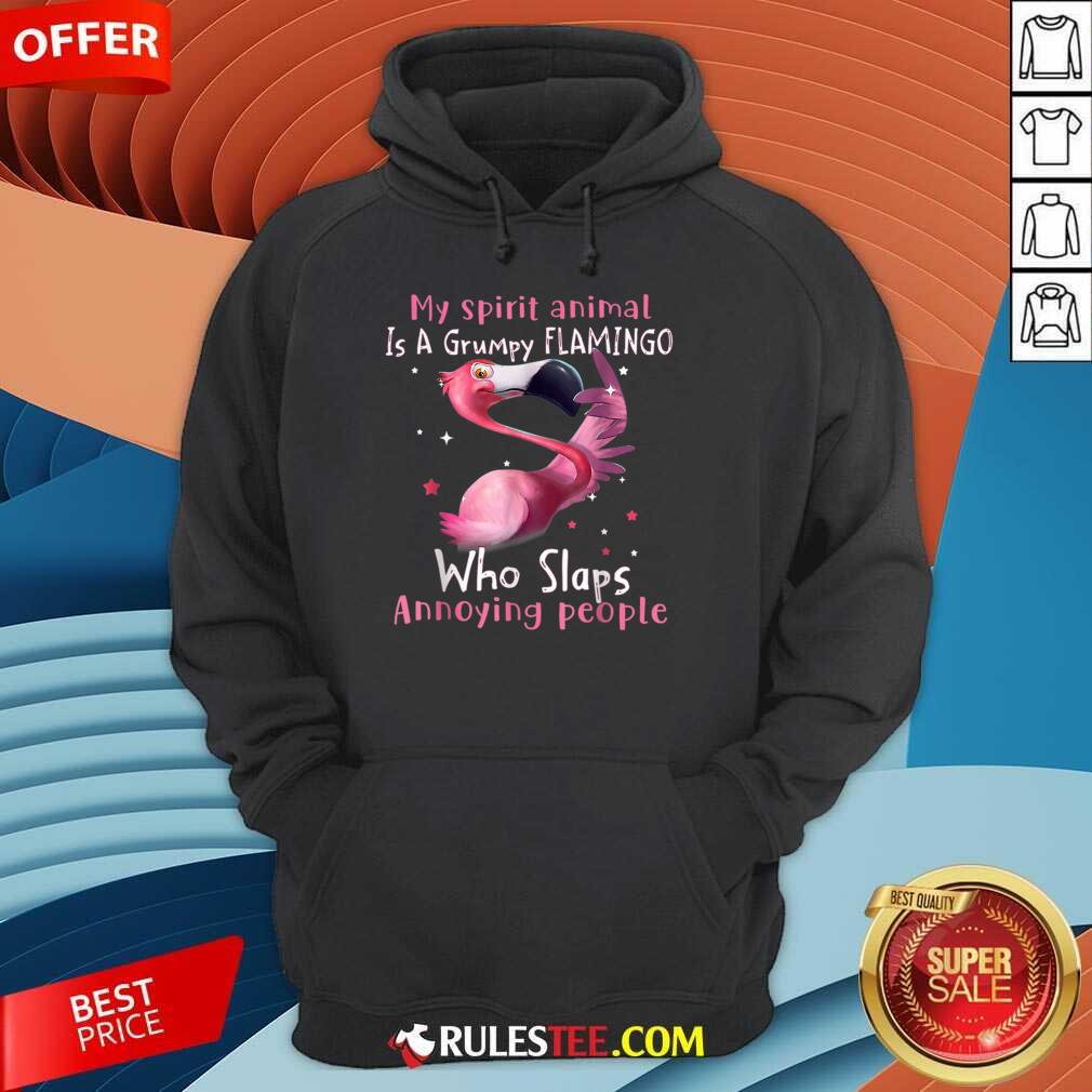 Wonderful Spirit Animal Grumpy Flamingo Shirt - Image 3