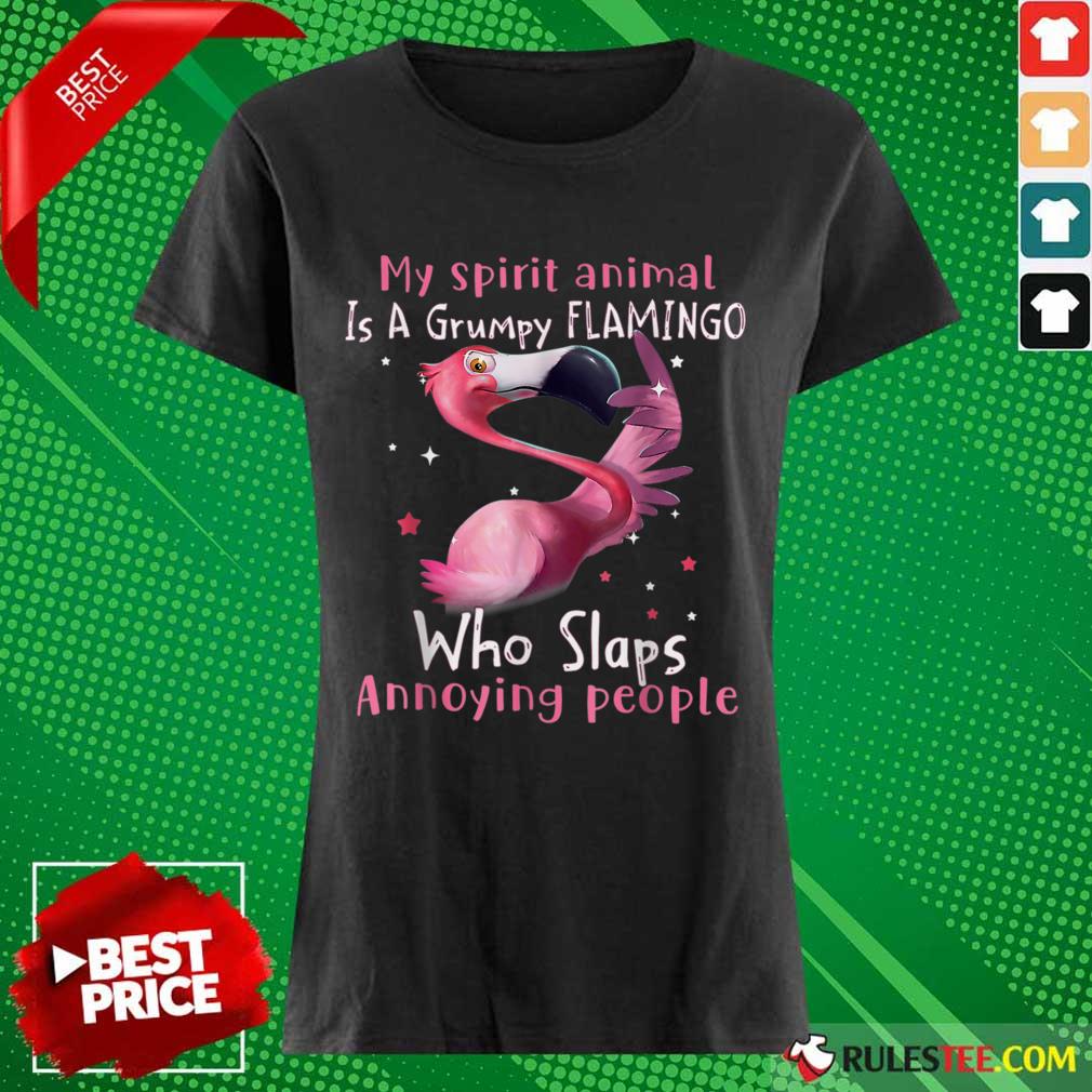 Wonderful Spirit Animal Grumpy Flamingo Shirt - Image 2