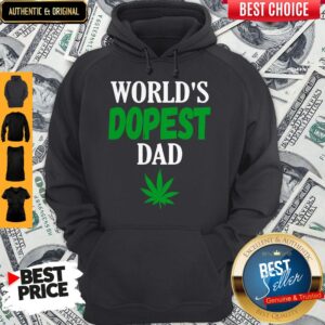 Alternative view of World's Dopest Dad Weed Marijuana Cannabis Leaf Shirt