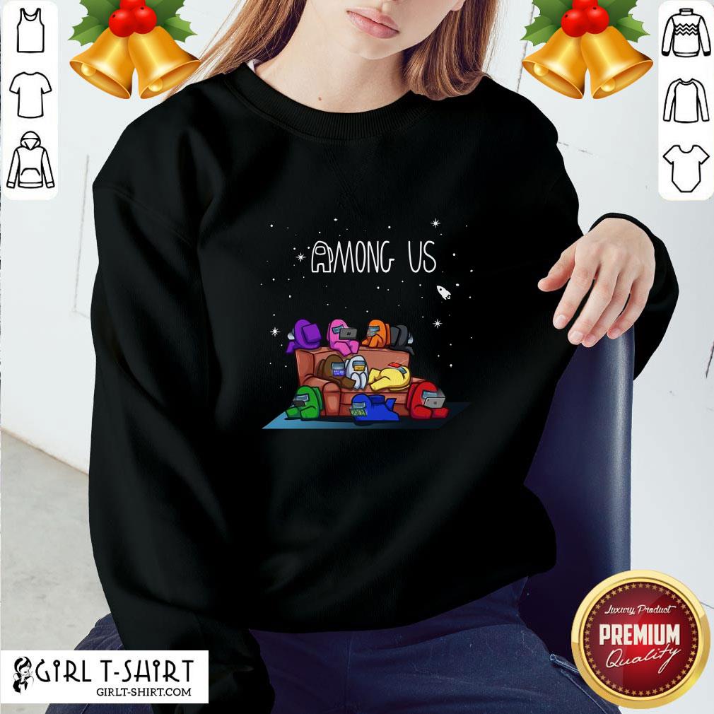 Yellow Among Us The Space Galaxy Finding Impostor Shirt - Image 4