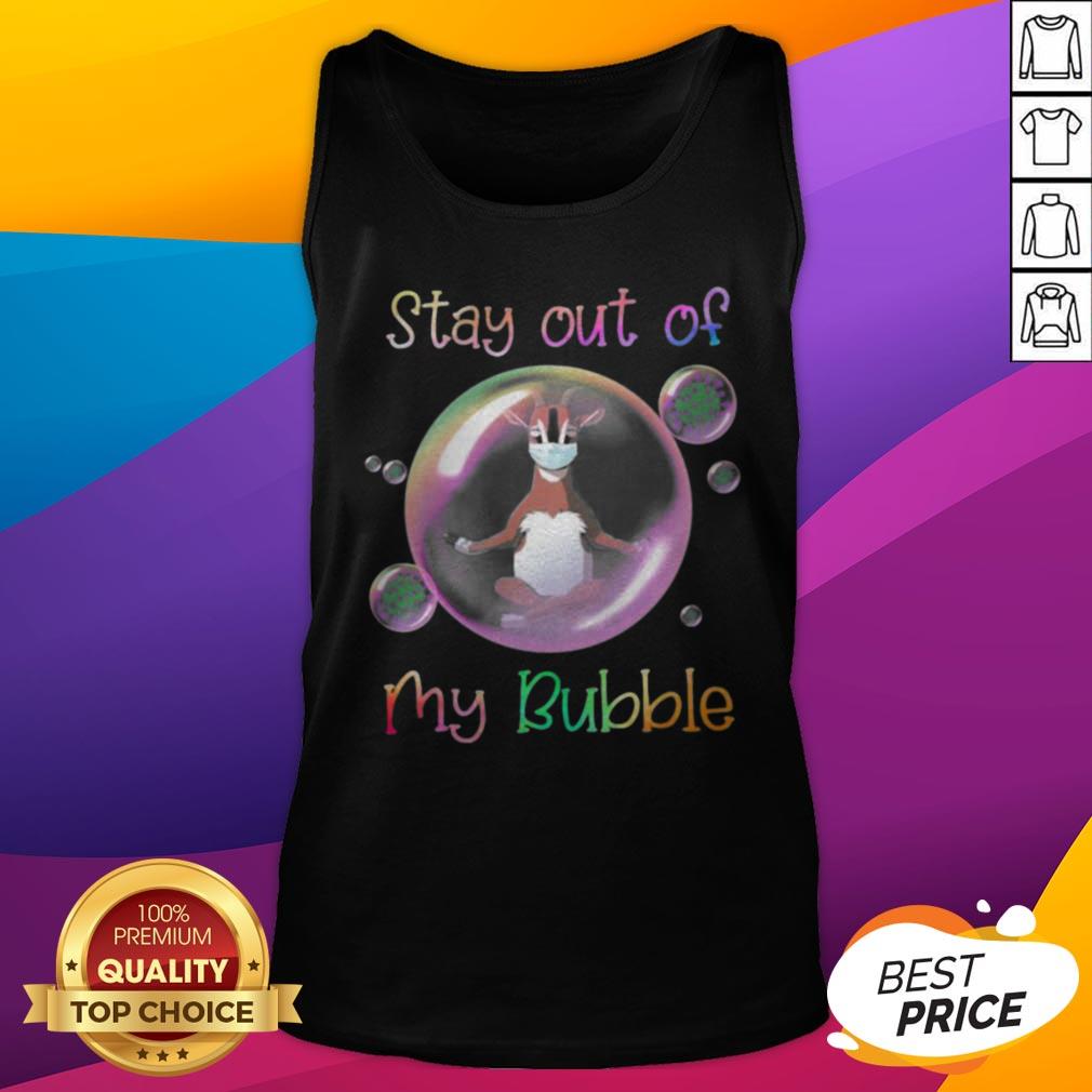 Yoga Goat Mask Stay Out Of My Bubble Covid 19 Shirt - Image 5