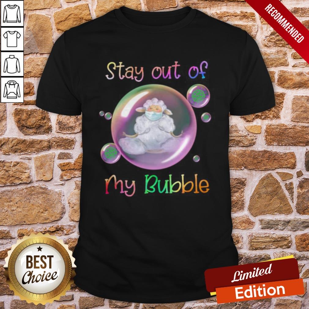 Yoga Sheep Mask Stay Out Of My Bubble Covid 19 T-Shirt