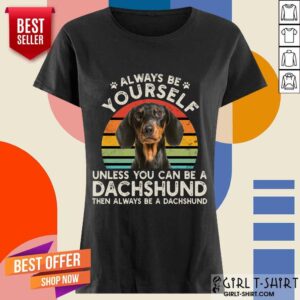 Alternative view of Yourself Dachshund Vintage Shirt